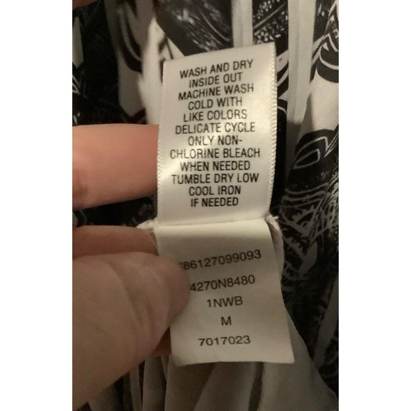 Apt 9 Womens Dress Sleeveless Size Medium Gray White Tie Dye - Picture 5 of 5